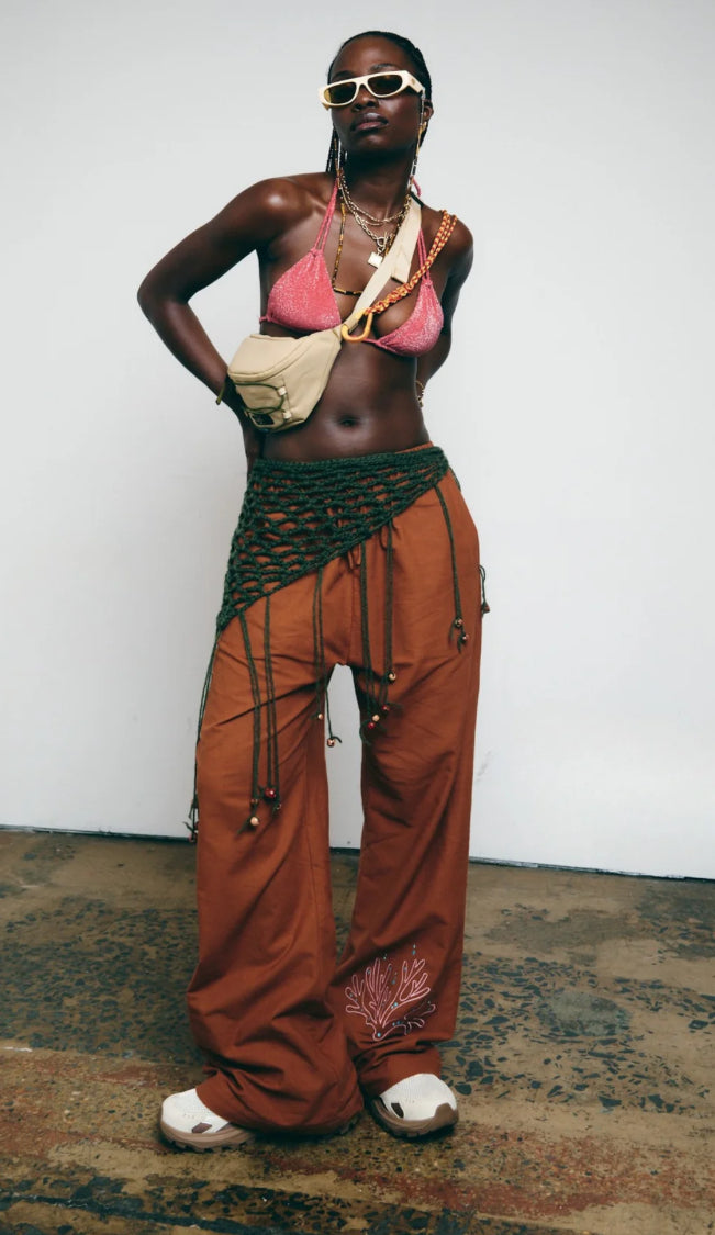 Liandra - Elastic Long Pant BROWN