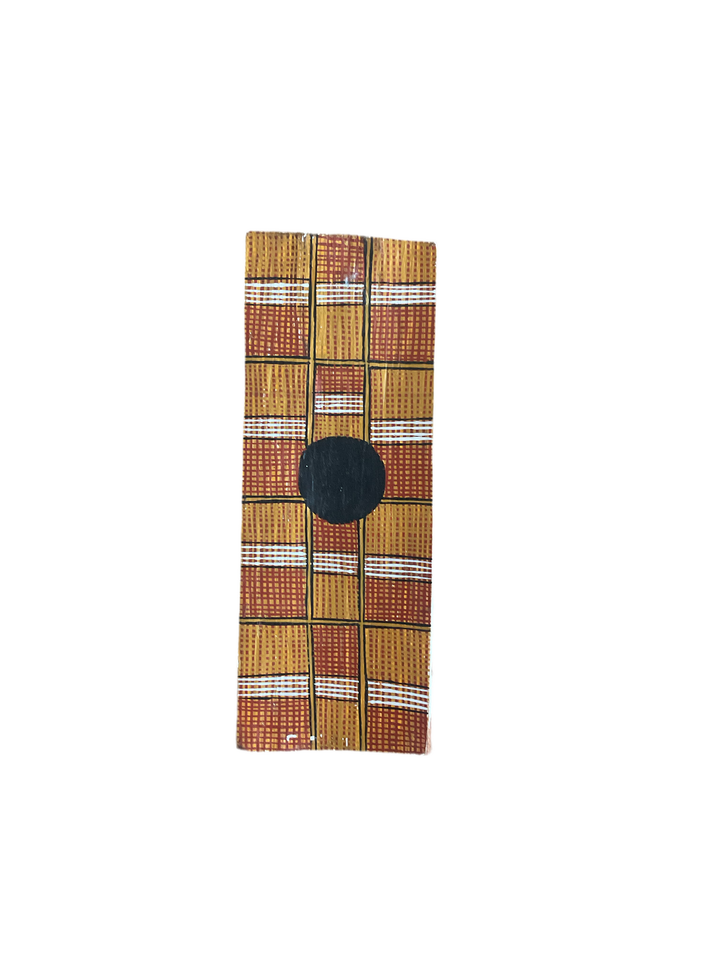 Marrawuddi - Johnan Dooley, Wak Wak (Crow) (Acrylic on Bark) 23 x 9cm