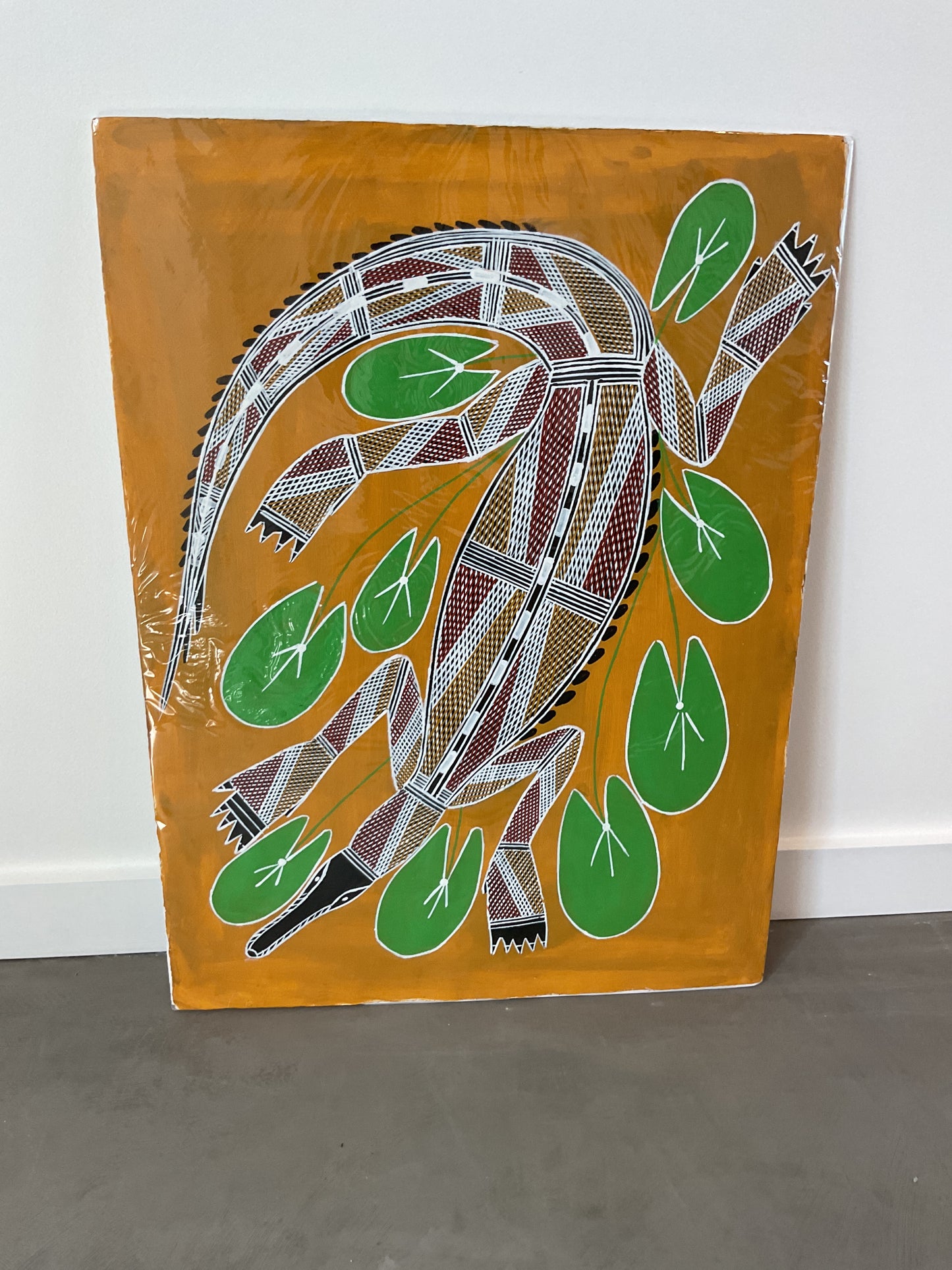 Marrawuddi - Lenny Wood Murabura/76 x 57 cm/Modjarrkki - Freshwater Crocodile