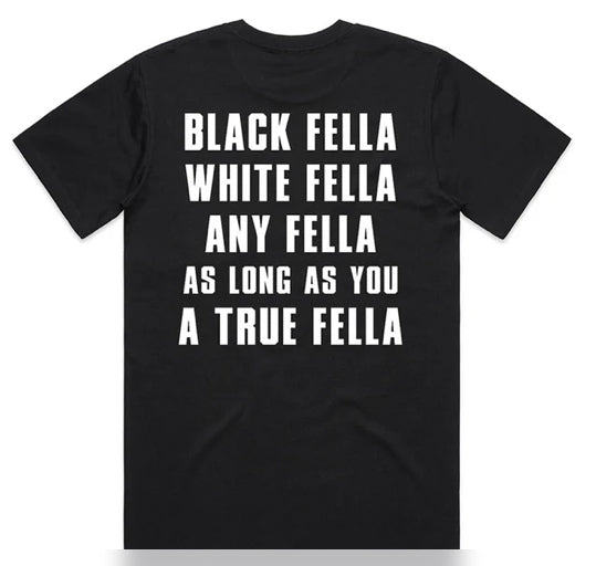 Gammin Threads - BlakFella White Fella Any Fella Flag Tee