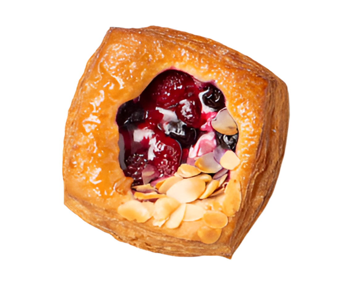 Raspberry + Pistachio Danish