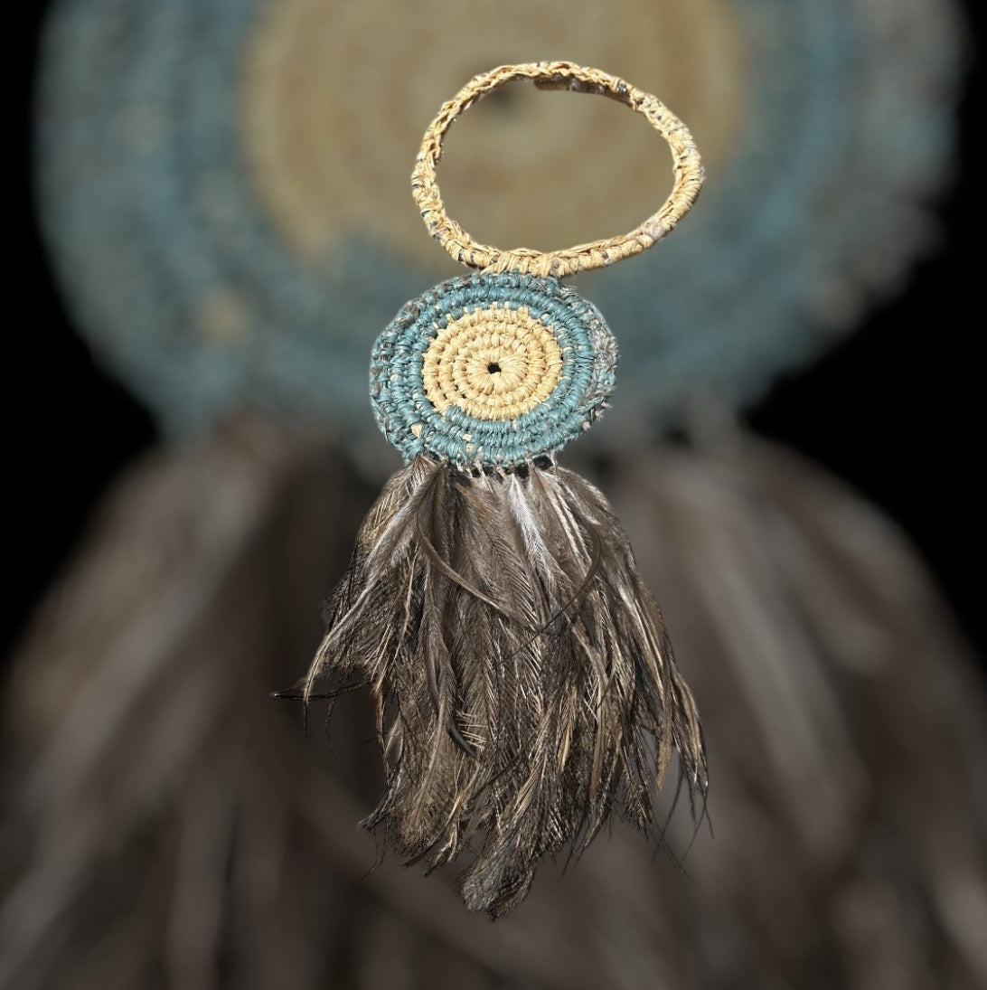 Tamay Beam Art- Emu Feather and Raffia Necklace