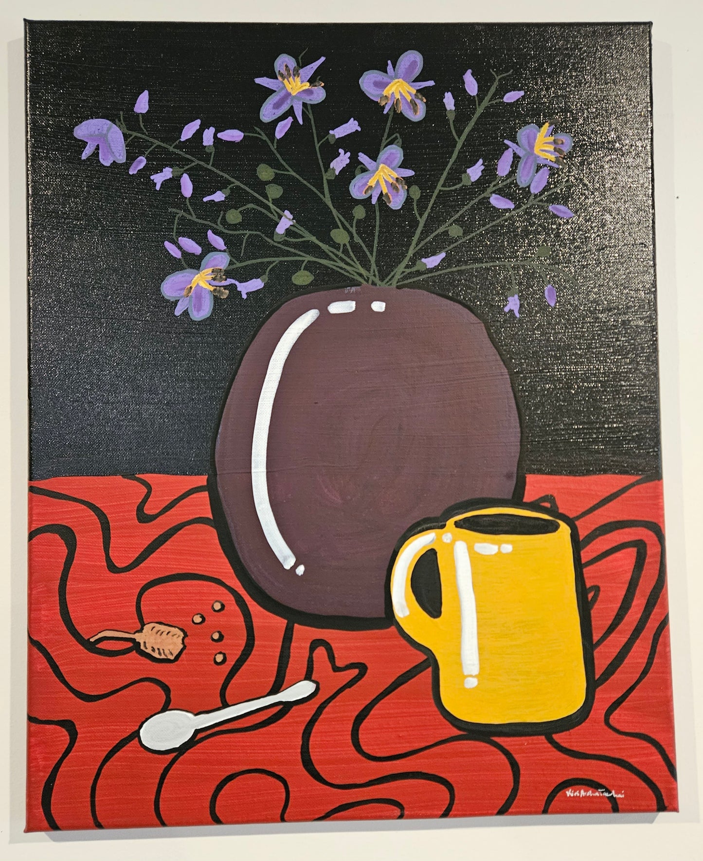 Kiri Tawhai Art Piece - Chilling with some chocolate (40cm by 51cm)