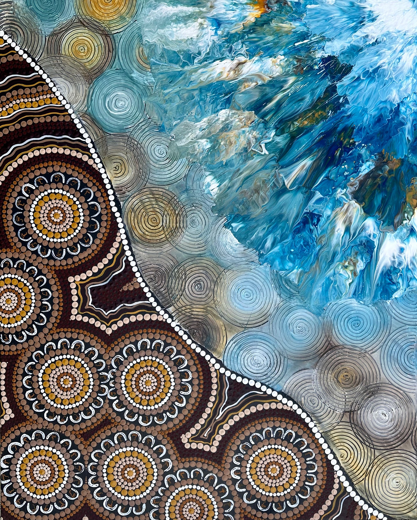 Tamay Beam Art Piece - Thin Edge Stretched Canvases  (100cm X 80cm)