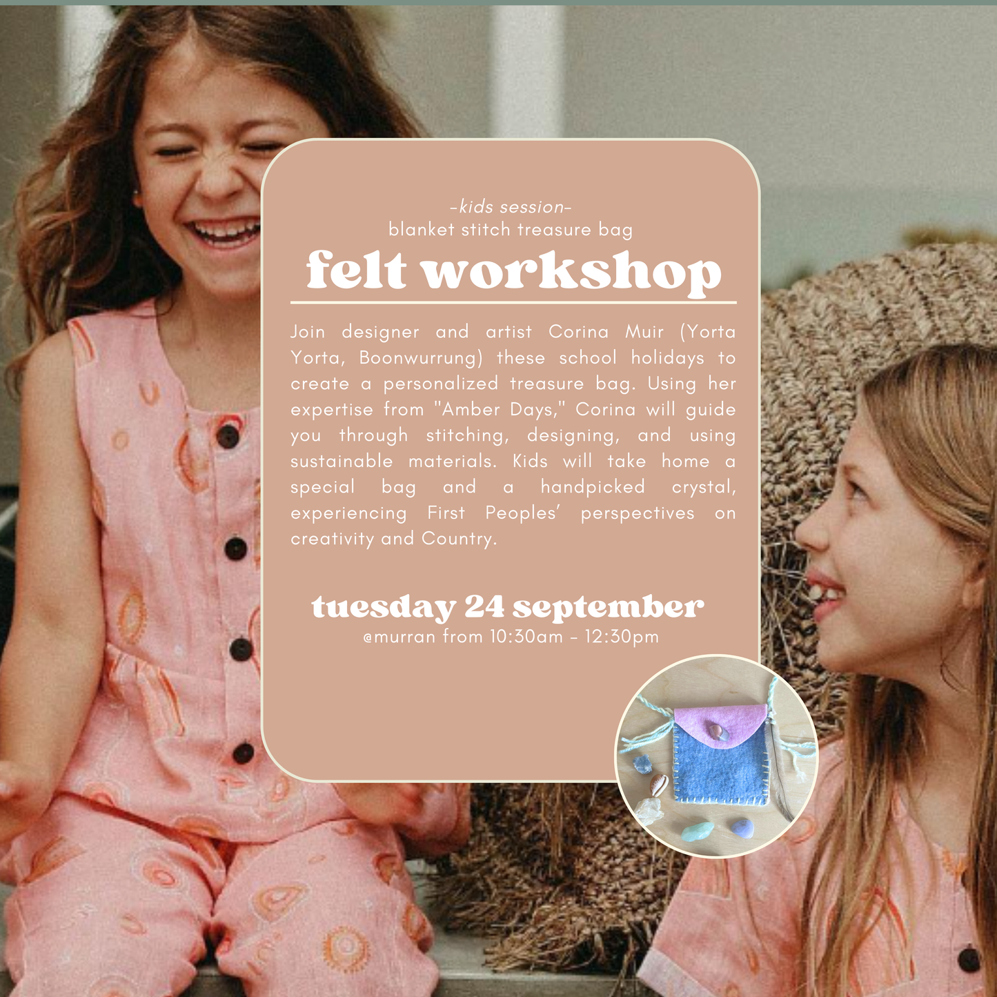 Felt Workshop - Blanket Stitch Treasure Bag