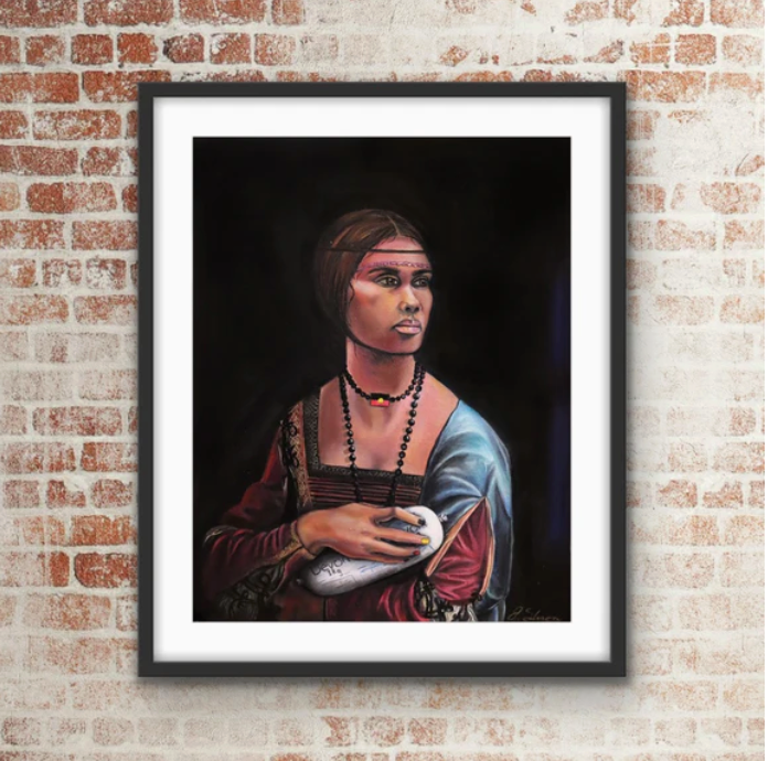 Brandi Salmon Art - Aunty with Devon Print