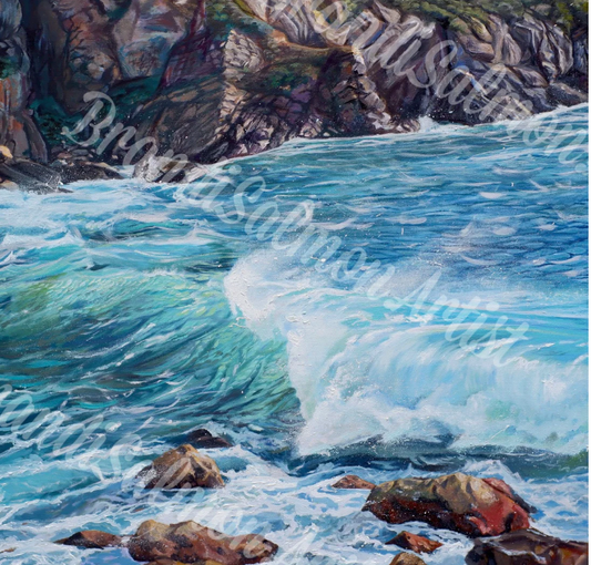 Brandi Salmon Art - Glowing Wave Print