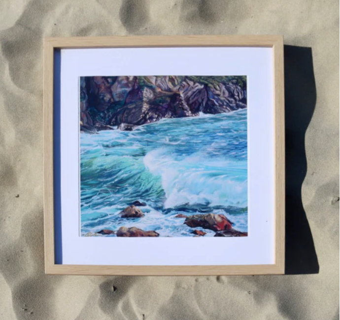 Brandi Salmon Art - Glowing Wave Print