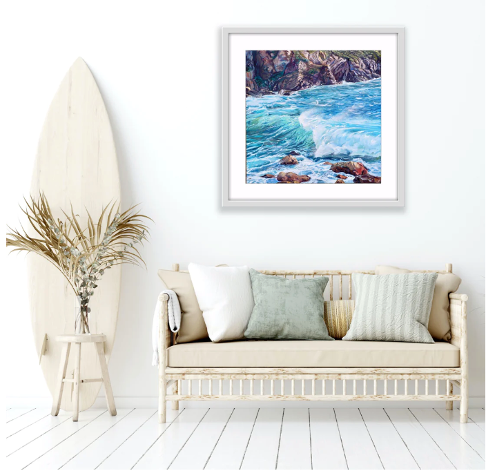 Brandi Salmon Art - Glowing Wave Print