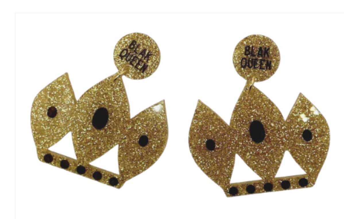 Blak Queens - BQ Acrylic Sparkly Earrings
