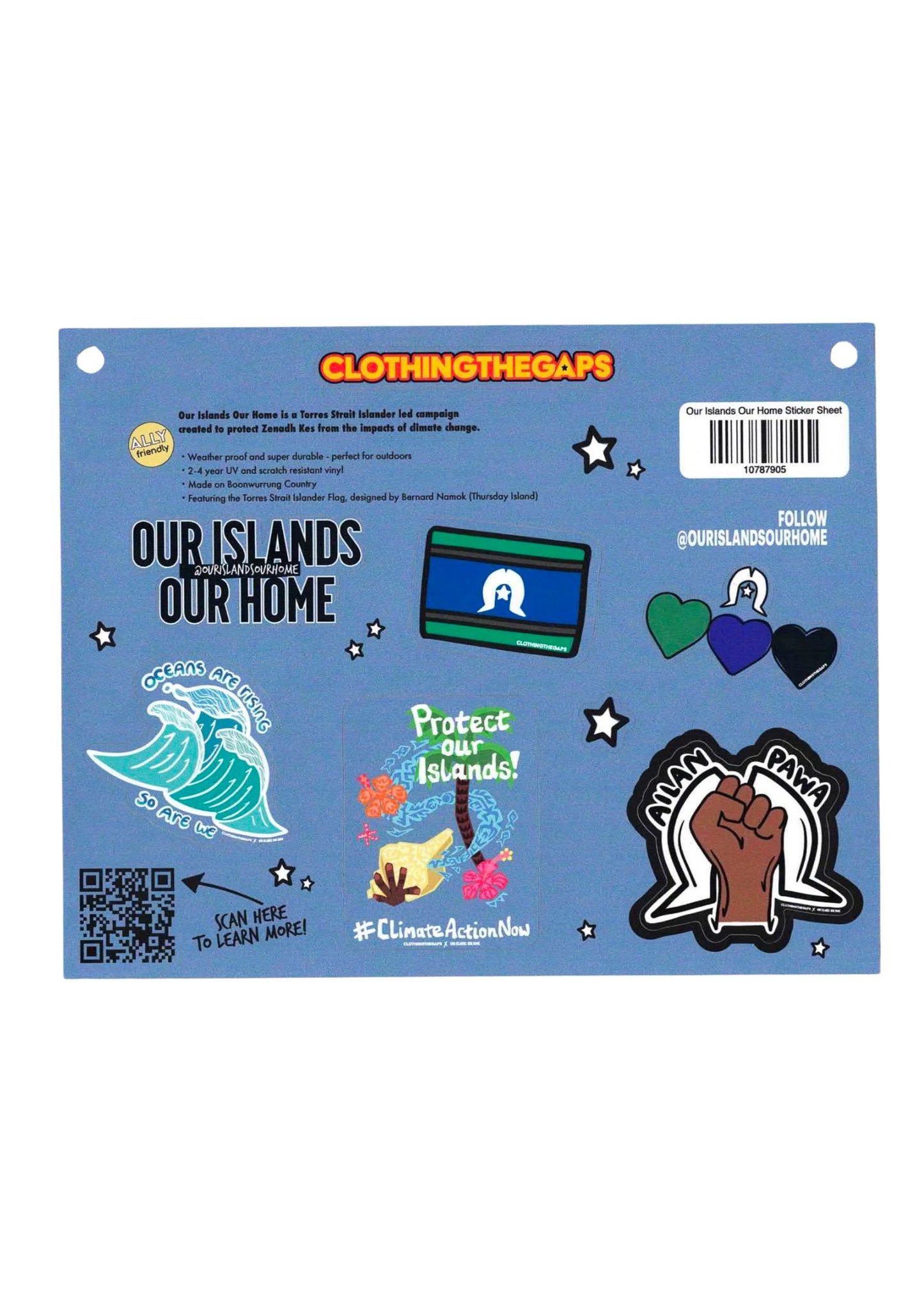 Clothing The Gaps - Our Islands Our Home Sticker Sheet