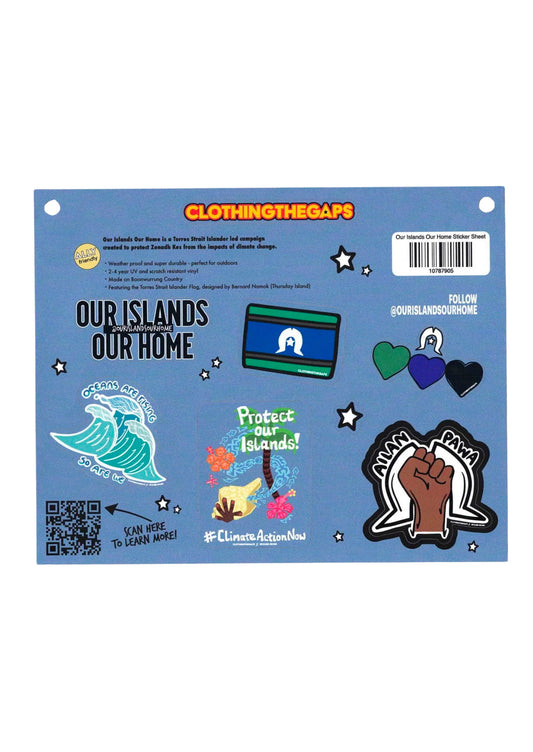 Clothing The Gaps - Our Islands Our Home Sticker Sheet
