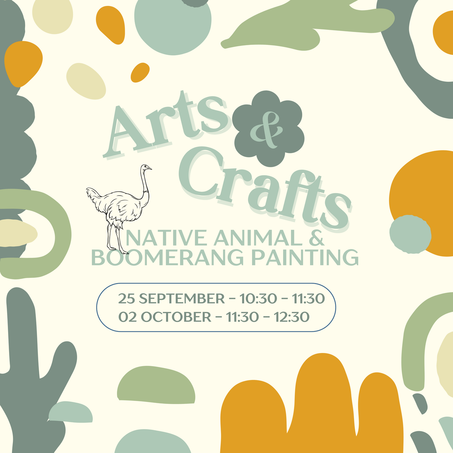 Arts & Crafts At Murran - Native Animal & Boomerang Painting (September )