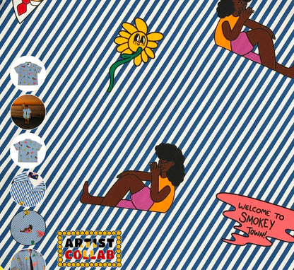 House of Darwin - MOLLY HUNT X HOD STRIPED SMOKEY TOWN SHIRT