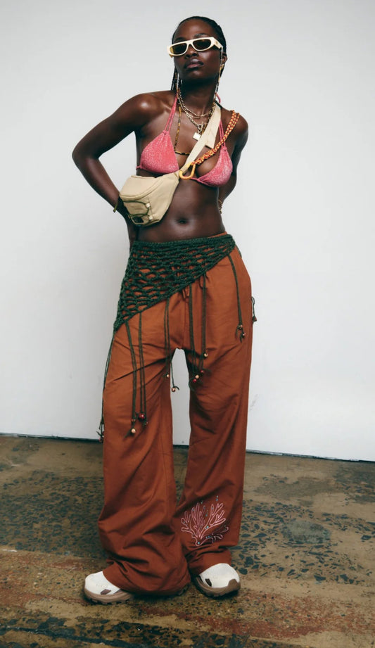 Liandra - Elastic Long Pant BROWN