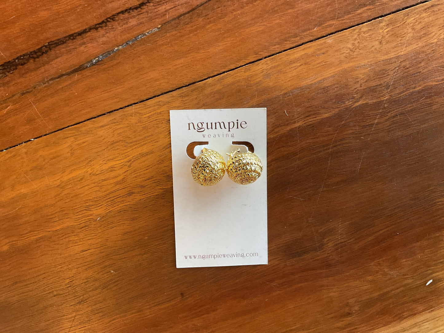 Ngumpie Weaving - Copper Woven Basket Earring