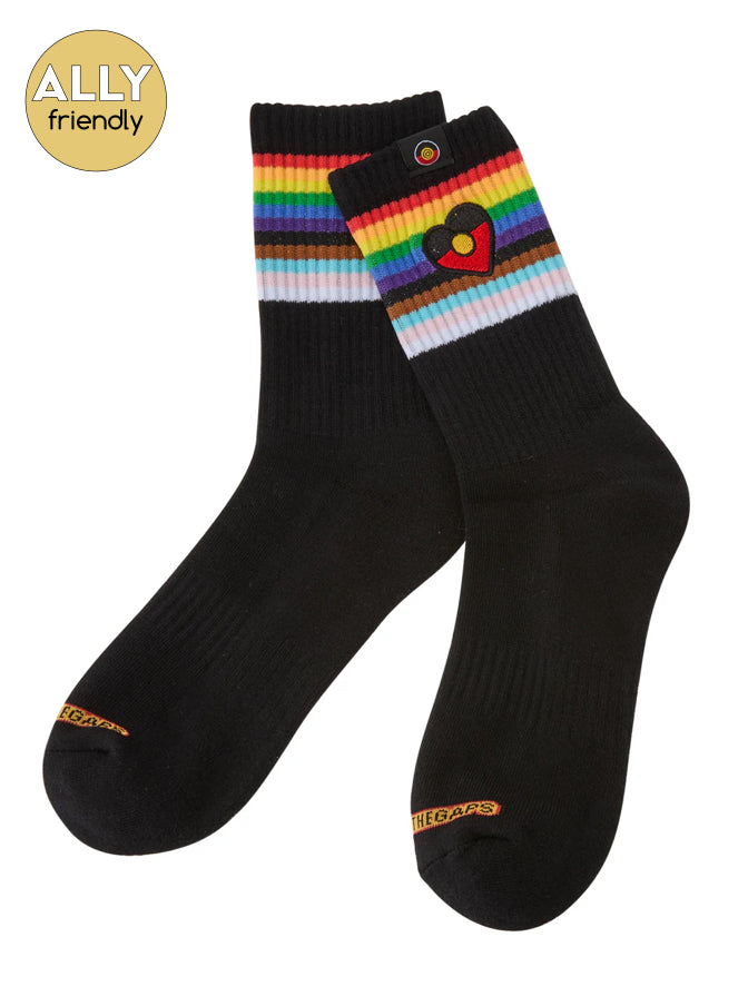 Clothing the Gaps - Blak Rainbow Luv Socks
