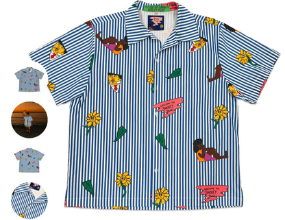 House of Darwin - MOLLY HUNT X HOD STRIPED SMOKEY TOWN SHIRT