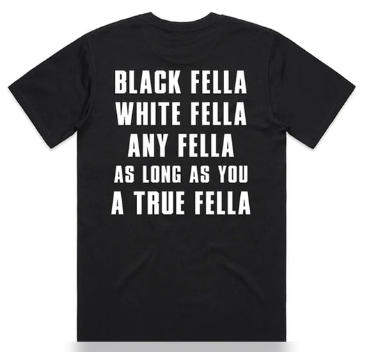 Gammin Threads - BlakFella White Fella Any Fella Flag Tee