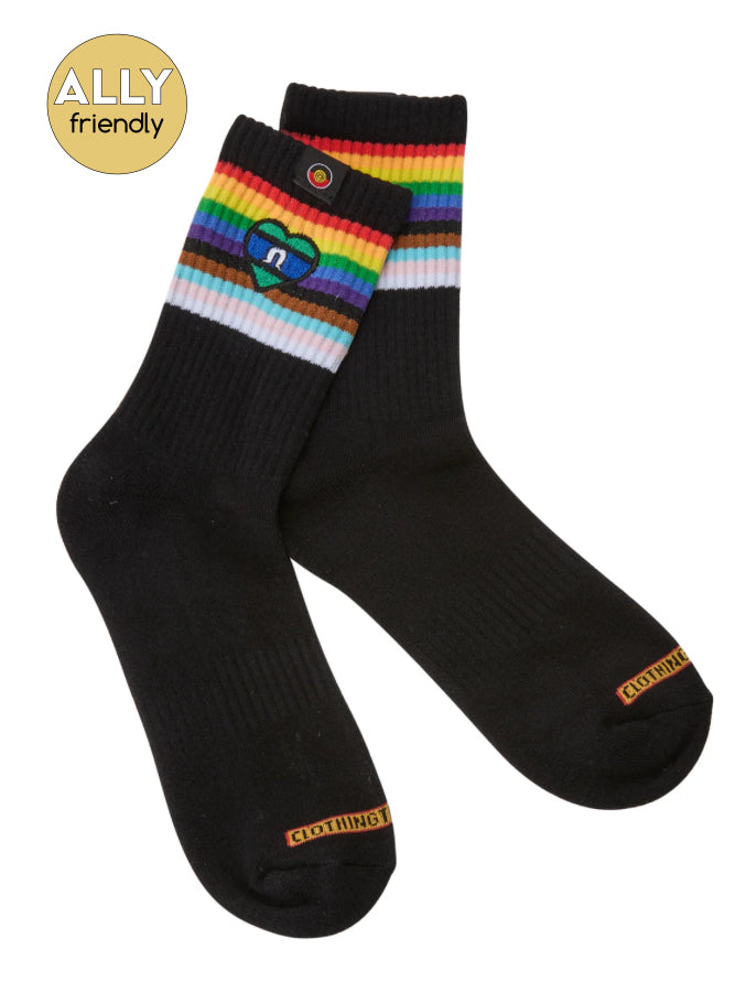 Clothing the Gaps - Blak Rainbow Luv Socks
