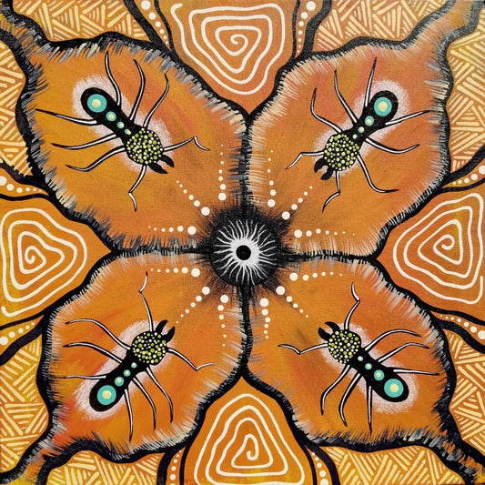 Brett Wilson Art Piece - Ant/Greenhead (bamanebala) (50cmx50cm)