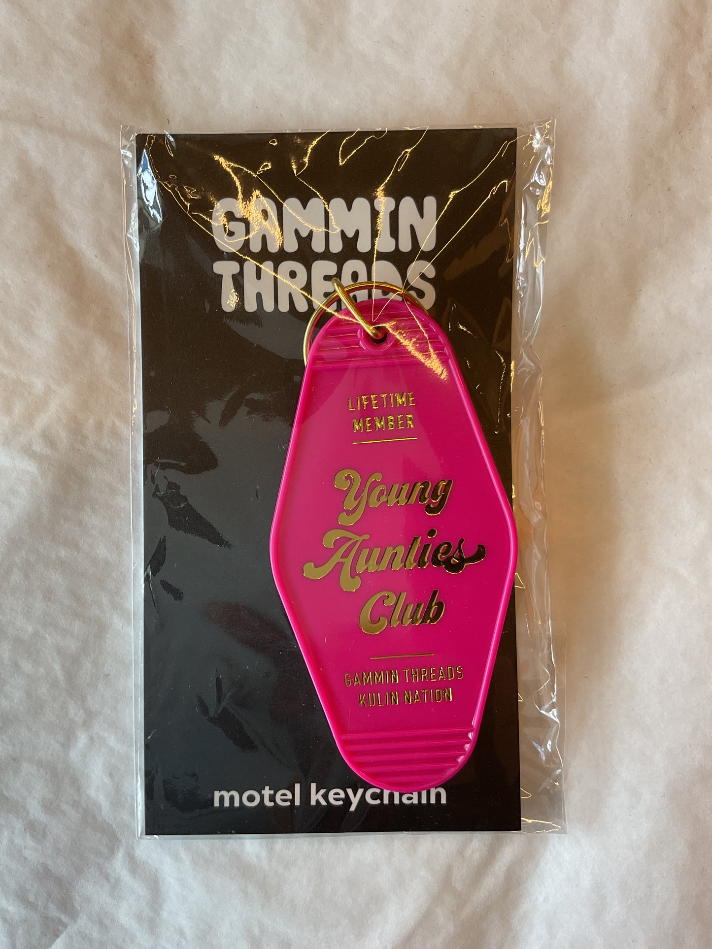 Gammin Threads - "Young Aunties Club" Key Chain