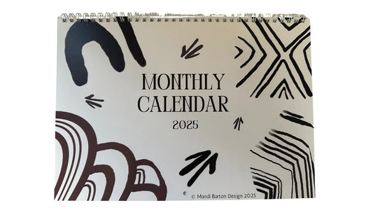 2025 Monthly Calendar - Mandi Barton Design