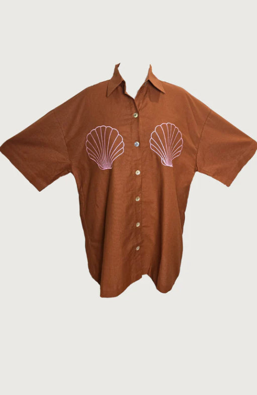 Liandra - Button Up Shirt BROWN