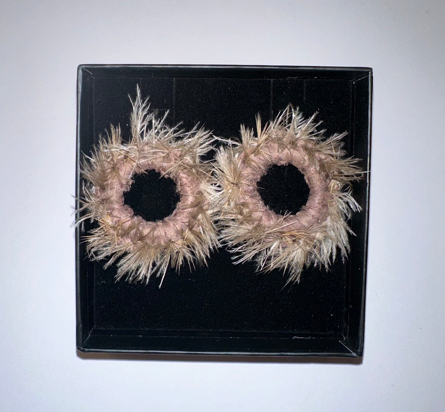 Ange Jeffrey - Single Hoop Emu Feather Earrings