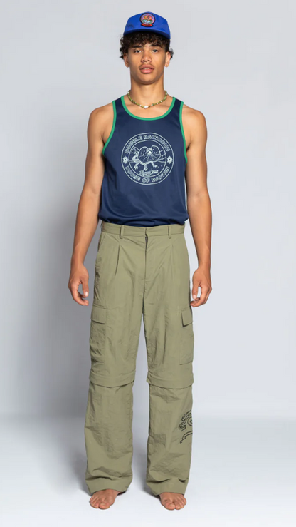 House Of Darwin X Double Rainbouu - Cargo Zip Pant Khaki 2 in 1