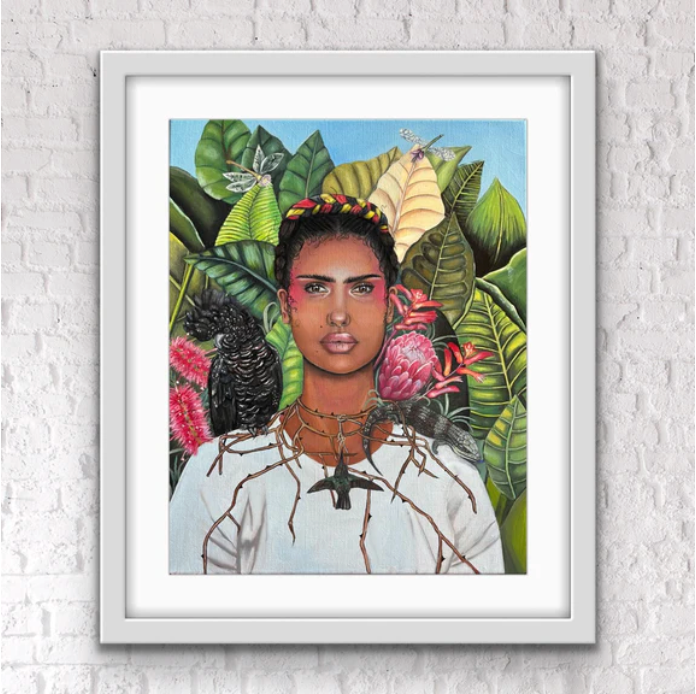 Brandi Salmon Art - Aunty Frida Print