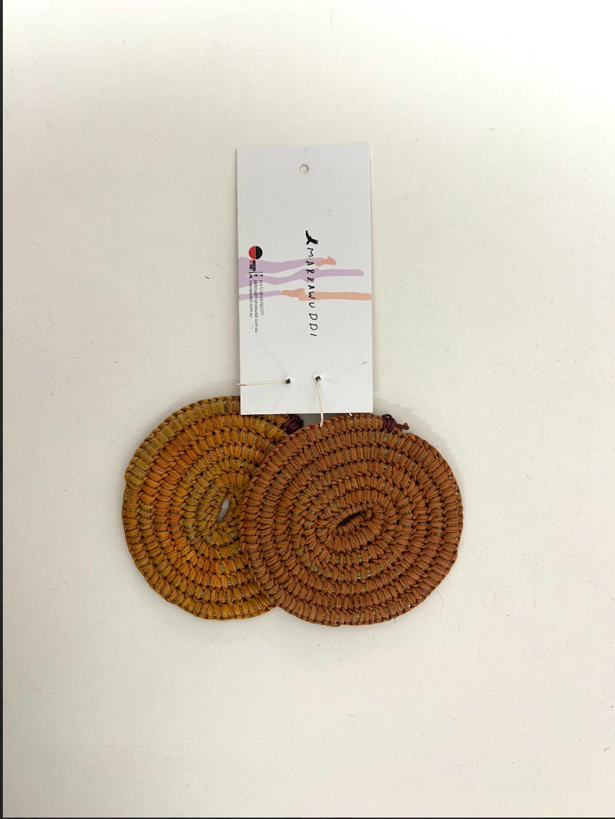 Marrawuddi Linda Biyalwanga Pandanus Earrings Murran