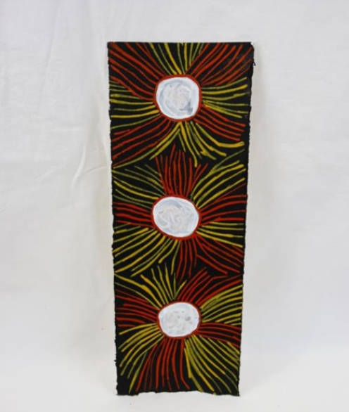 Marrawuddi - Joy Nabegeyo - Painting Marebu (Woven Pandanus Mat)