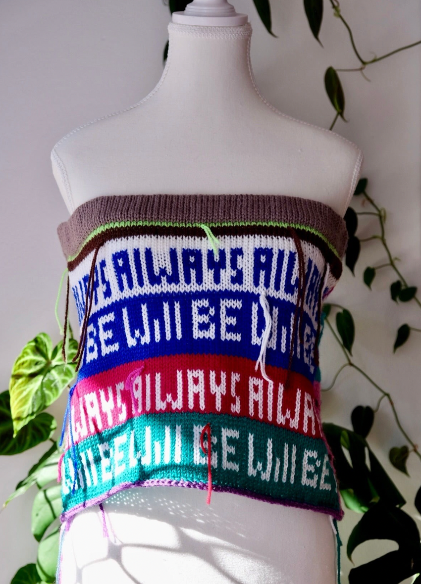 Reese Salmon - ‘Always Will Be’ knitted top (size au 12-14)