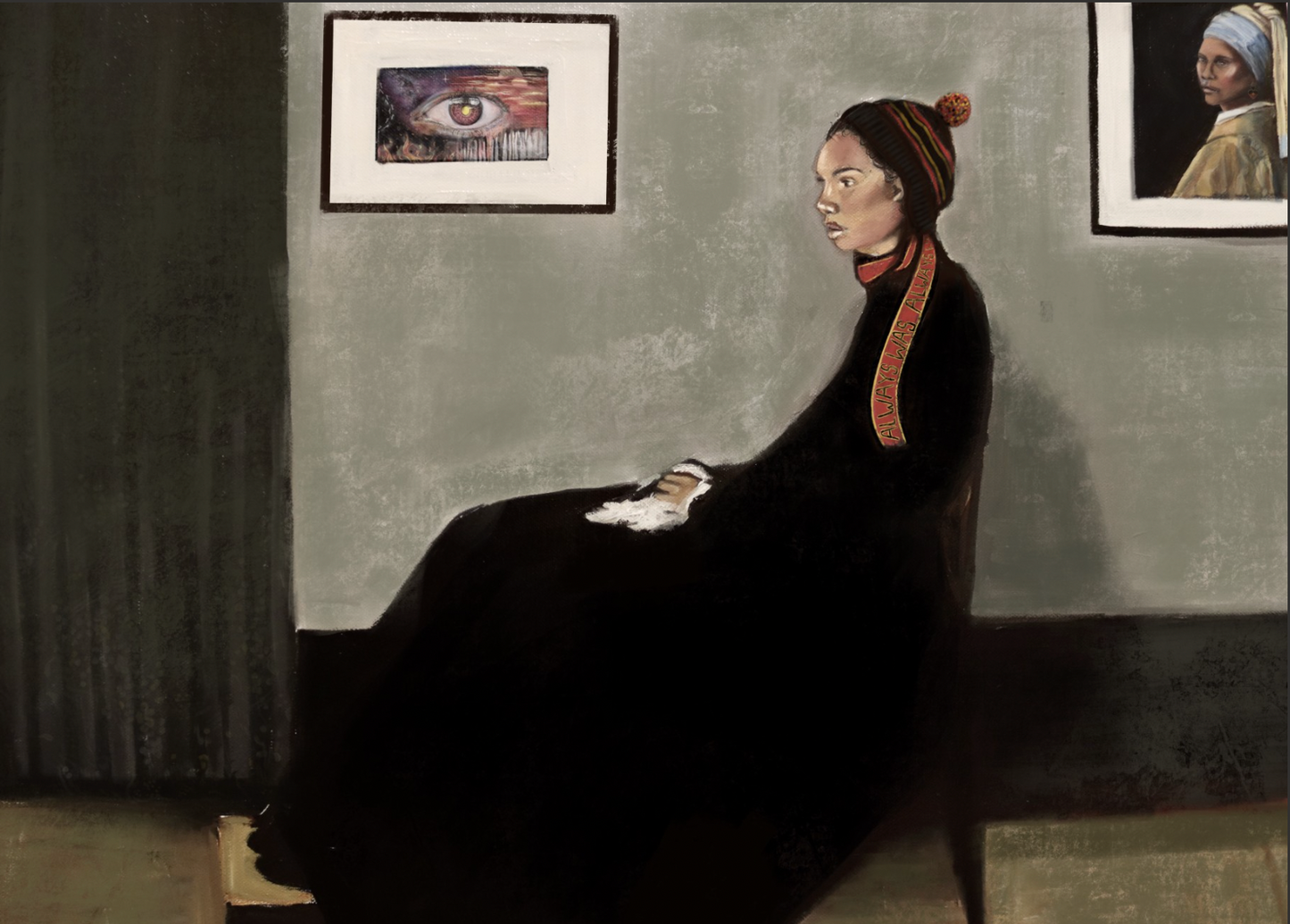 Brandi Salmon - Whistlers Aunty - Oil painting