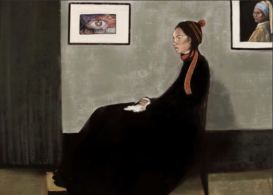 Brandi Salmon - Whistlers Aunty - Oil painting
