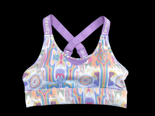 Tamay Beam Art - Cross Back Sports Bra - Mahguwi Design